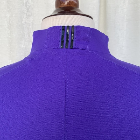 Adidas Climalite Purple Mock Neck Zip Up Training Jacket - Picture 7 of 11